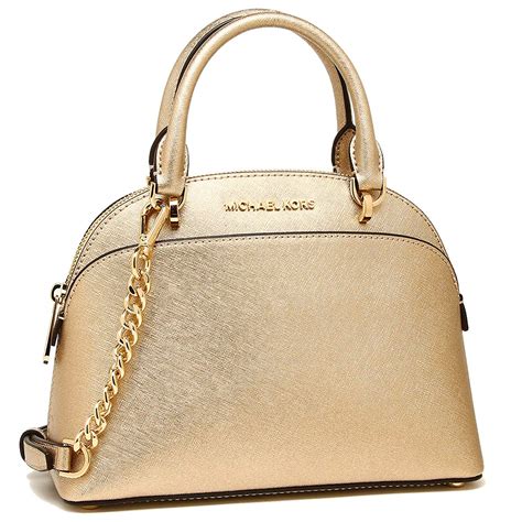 satchel handbag michael kors gold